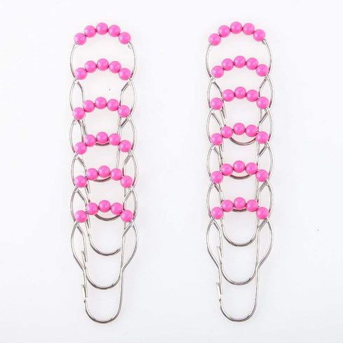 Stainless Steel Shower Curtain Ring Hooks- Set of 12
